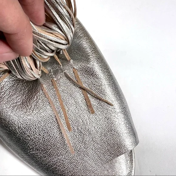 Loeffler Randall Kiki Tassel Flat Slide Sandal Sz 9.5 - Picture 9 of 10